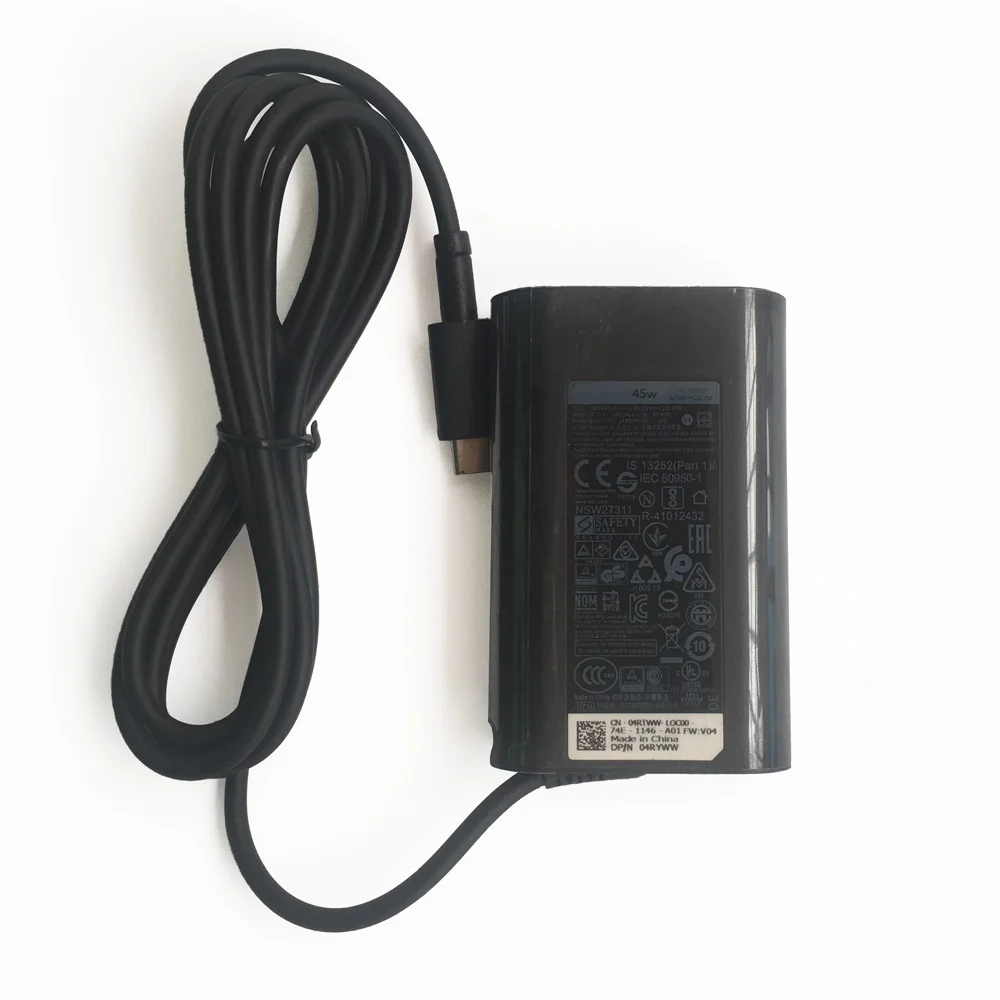 Оригинальное зарядное устройство USB C 45 Вт адаптер питания типа для ноутбука Dell