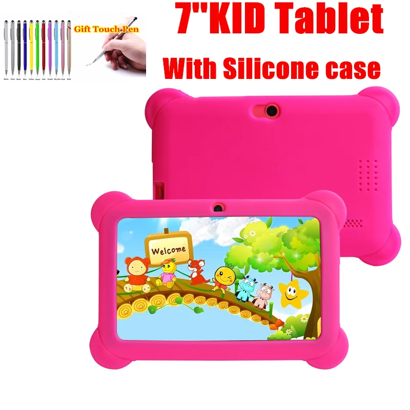 

Flash Sales 7 Inch Q8 Gift Silicone Case 1G RAM +8GB ROM Android 6.0 Kid Tablet PC Dual Camera Quad Core WIFI