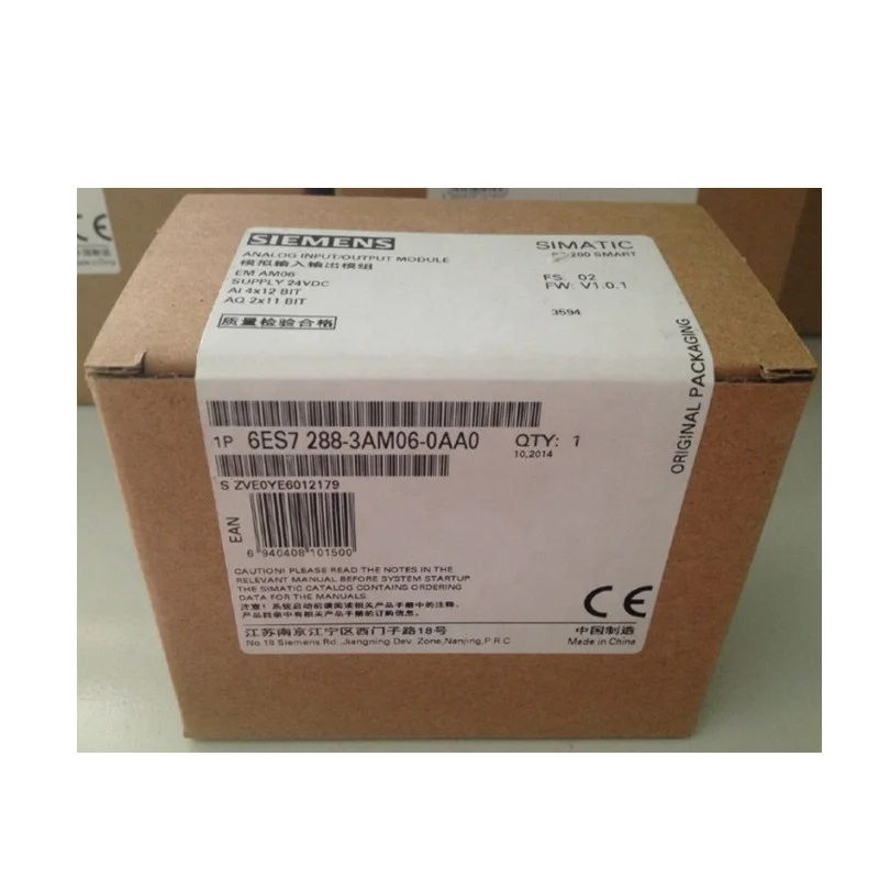 

NEW ORIGINAL 6ES7288-3AM06-0AA0 SIMATIC S7-200 SMART, analog I/O SM AM06