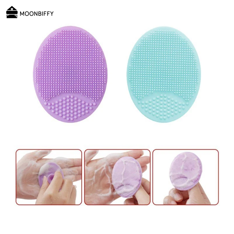 

1Pcs Silicone Facial Cleansing Brush Wash Sponge Massage Pore Blackhead Removing Exfoliating Scrub Makeup Facial Cleaning Tool