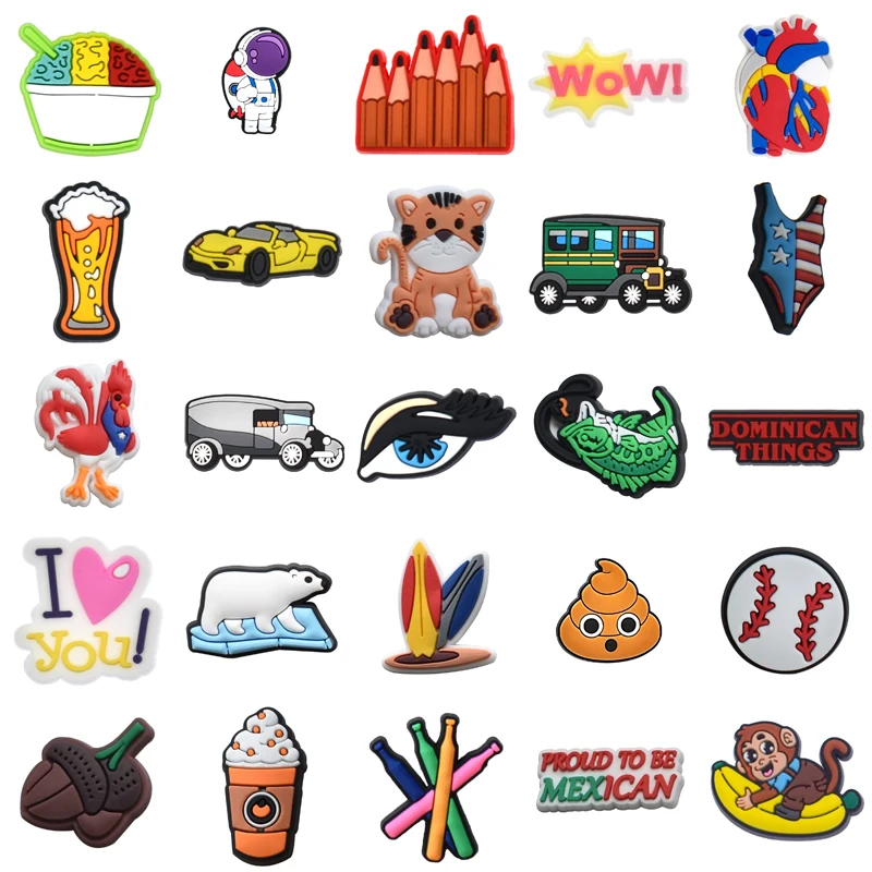 

Girl Kids Gifts Wholesale Bulk Women Charm Decorations for Crocs Boy Packs Set Jeans Shoe Charms Men Shoes Accessories Para Pins