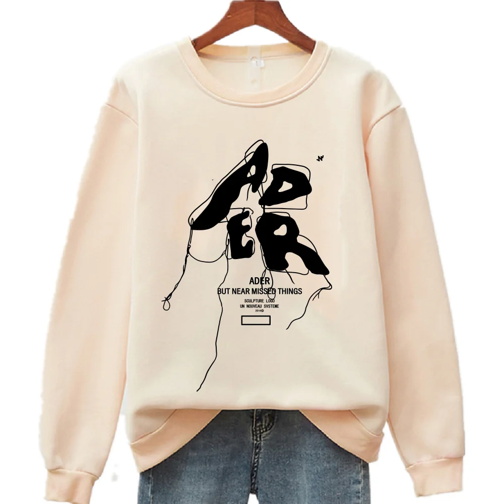 

ADER Casual Couple Print Crew Neck Sweater Jacket