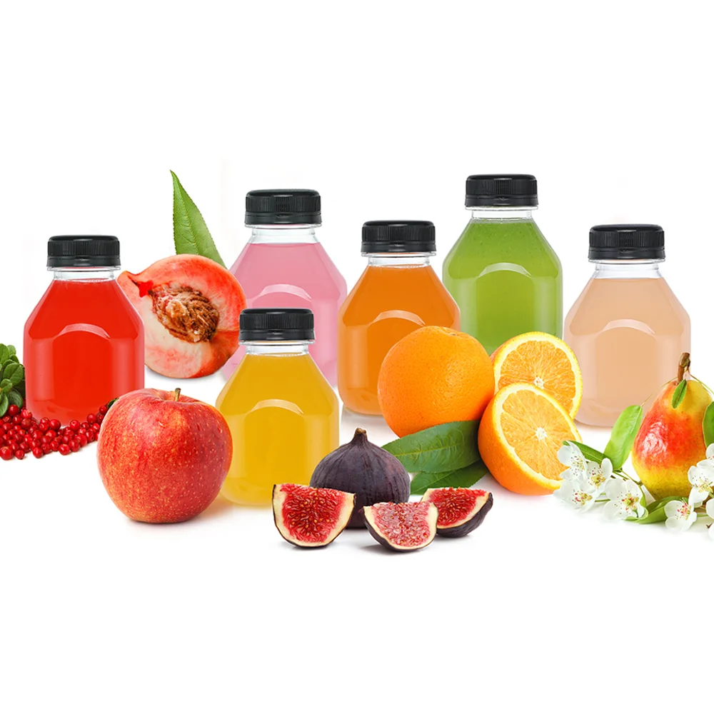8 OZ Plastic Juice Bottles, Reusable Bulk Beverage Container