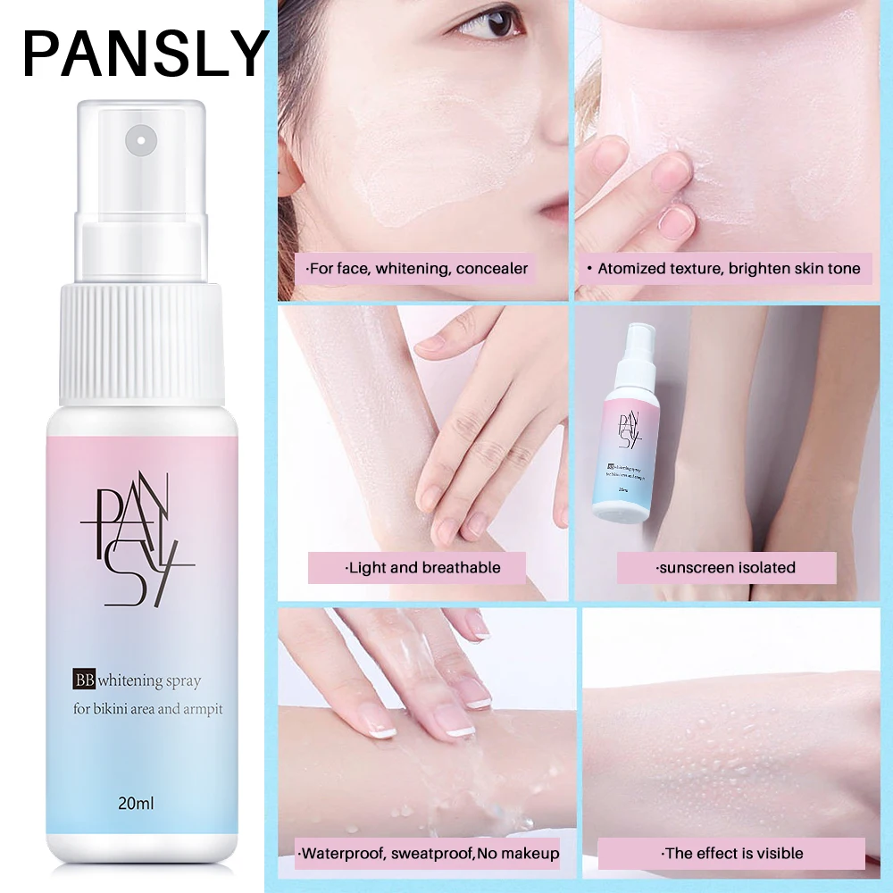 

PANSLY Portable BB Spray Brighten Whitening Lazy Cosmetics Moisturizing Concealer Sunscreen Spray Face Beauty Base Foundation