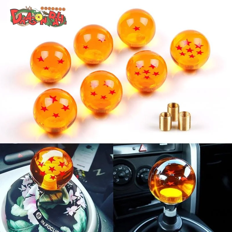 Фото Ручка переключения передач Dragon Ball Super Z, универсальная, для автоматической коробки передач, аниме-косплей, оранжевый шар, диаметр 54 мм, ручка КПП, шар с 1-7 звездами №1