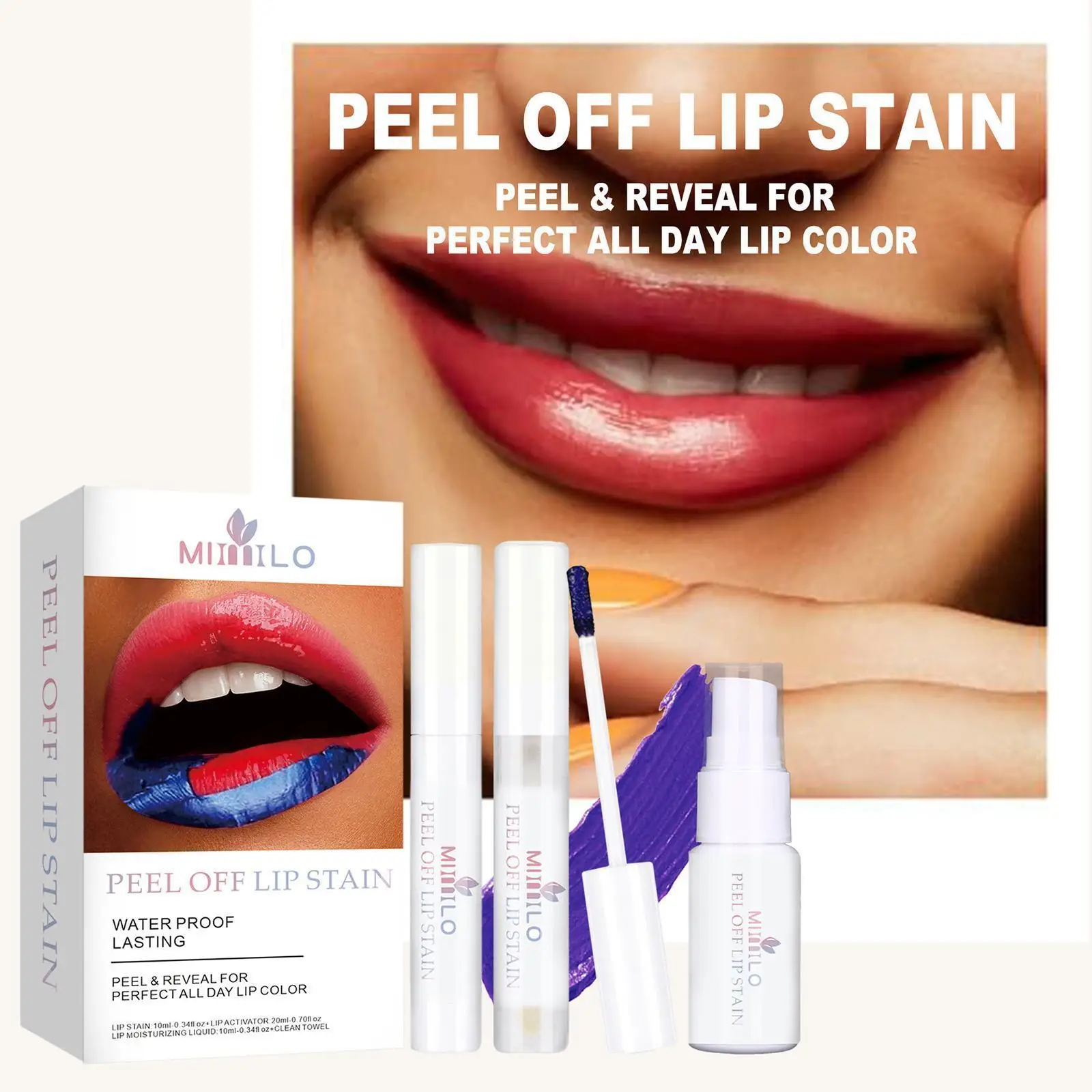 

Wonder Liquid Blading Peel Reveal Lip Color Kit Amazing Off Liquid Peel Lip Lipstick Stain Gloss Kit Lasting Tear Off Lip Q2M9