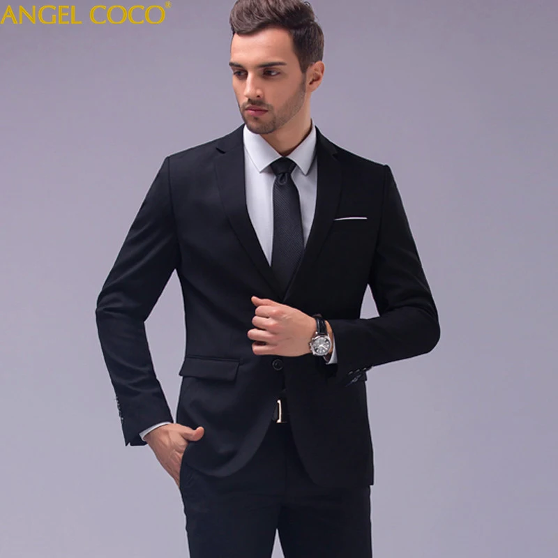 

2023 New Arrival Formal Black Lapel Groom Tuxedos 8 Color Mens Suits For Weddings 2 Pieces(Jacket+Pant) Men's Evening Dress