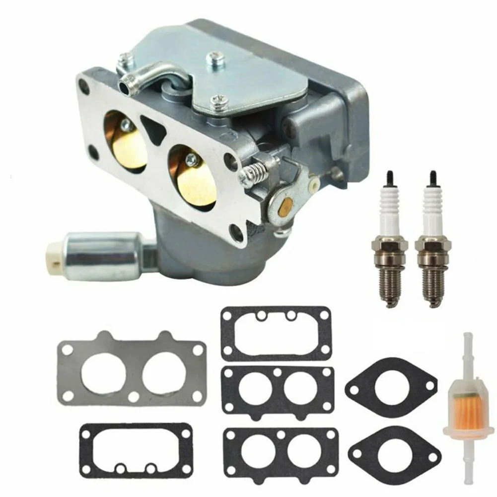 

Карбюратор ПОДХОДИТ для V-Twin двигателя 20Hp 21Hp 23Hp 24Hp 25Hp, карбюратор с прокладкой и фильтром свечи зажигания, запчасти для газонокосилки