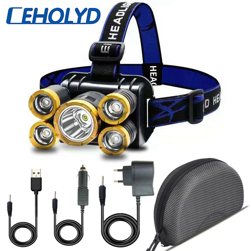 

Led Headlamp Built in 18650 Battery USB Rechargeable Zoom Super Bright Waterproof Camping Lanterna Head Flashlight Lamp Ceholyd