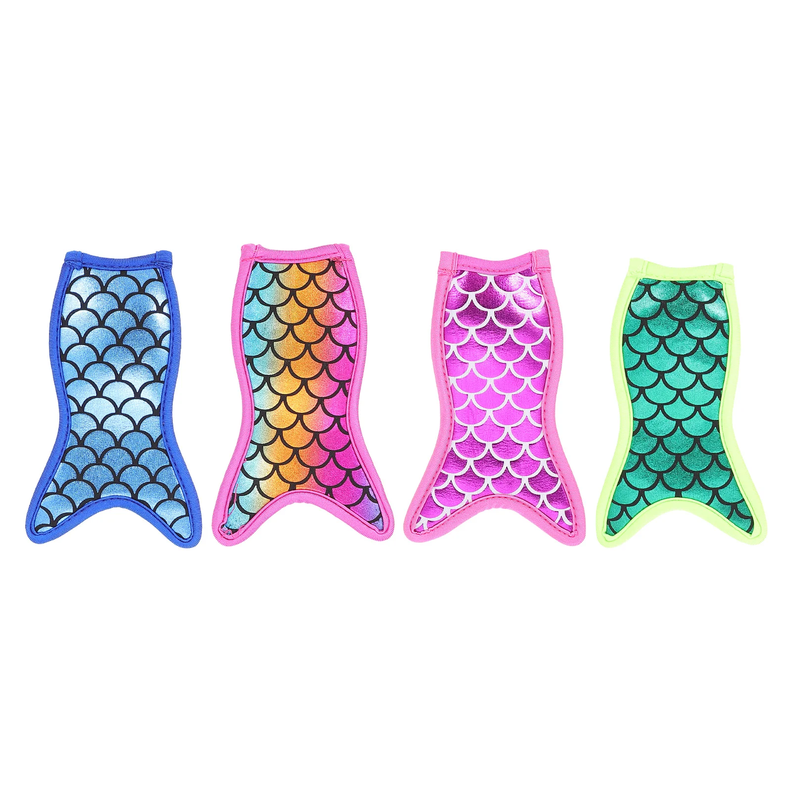 

4pcs Reusable Ice Cube Ice Cream Cone Holder Ice Lolly Sleeves Popsicle Mold Bags Ice Sleeves Popsicle Holders