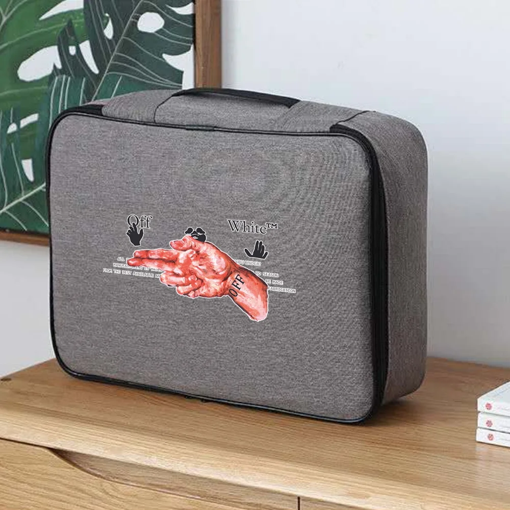 Document Storage Bag Files Organizer Folder Ticket Credit Card Certificates Handbag Travel Home Office Organizer Hand Pattern