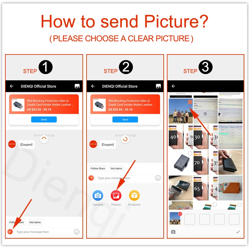Женский Длинный кошелек с лазерной гравировкой Дамский бумажник для фото на