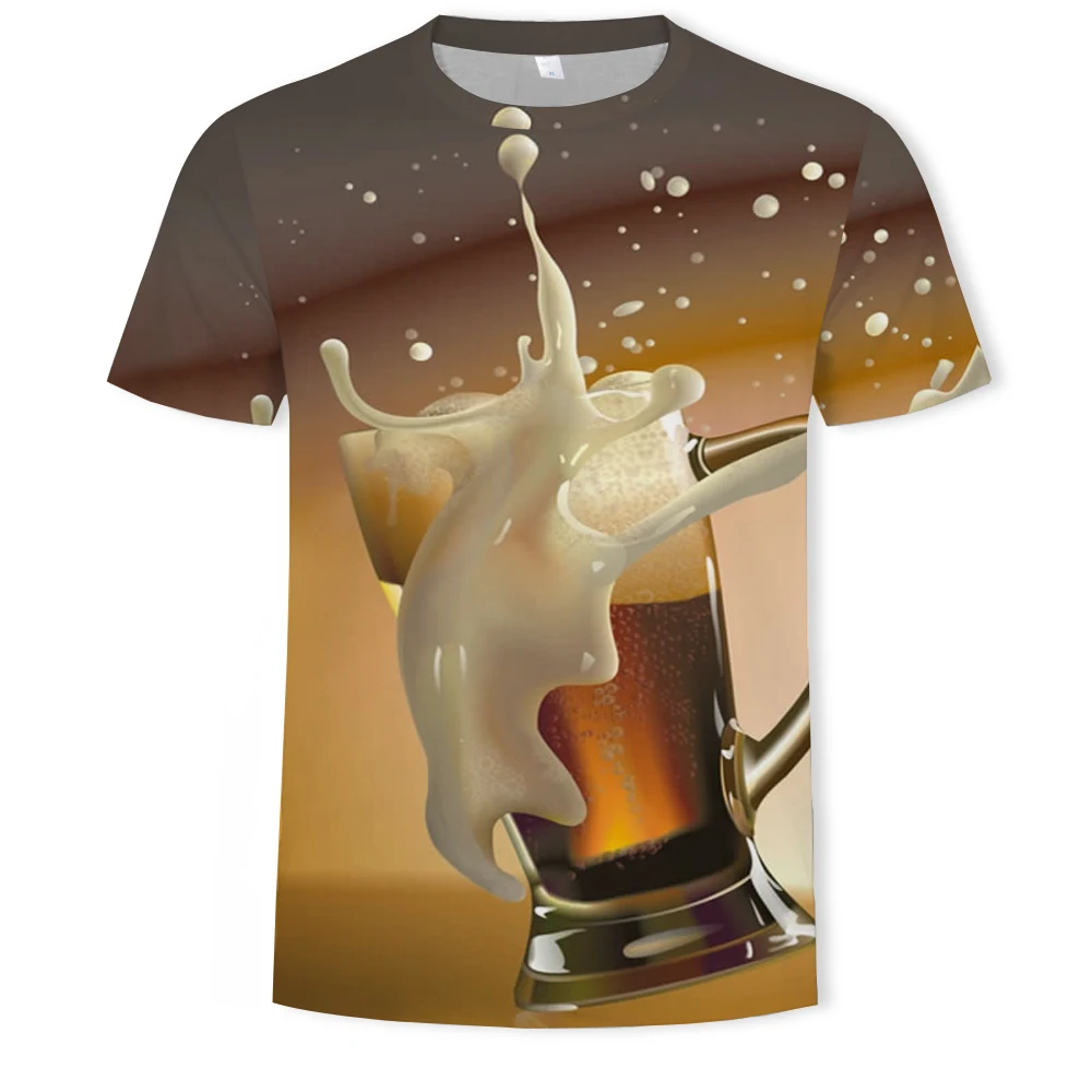 

Beer 3D Print T Shirt Women Men Funny Novelty Party Short Sleeve Tops Tee Clothing boyT-shirt men's clothing wholesale