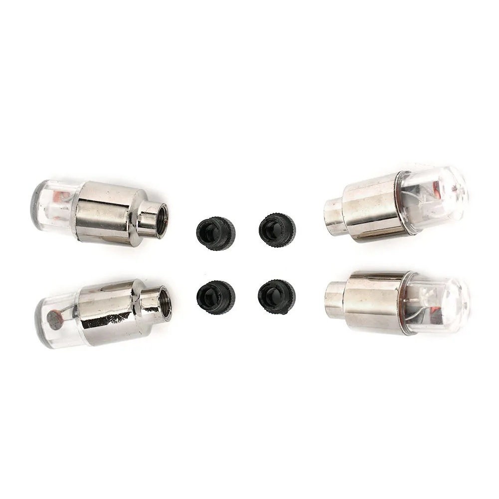 

Note: Due To The Light And Screen Difference, 4pcs Car Auto Wheel Tire Tyre Air Valve Stem LED Light Cap Cover Accessories Top