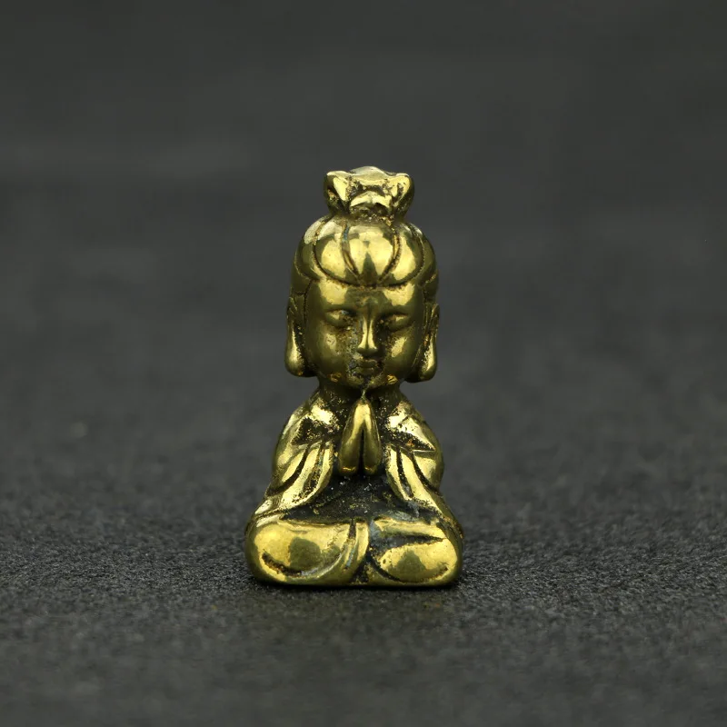 

Free Delivery China Brass Sculpture Lucky Wealth“Bodhisattva Buddha”Small Ornament/Pendant Metal Crafts Home Decoration#15