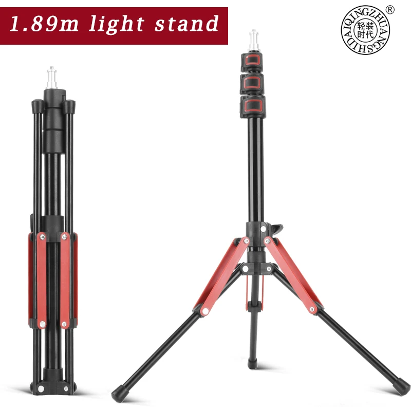 Стойка для светильник 189 см, сверхмощный штатив, стойка для светодисветильник, складная стойка для студийного софтбокса, моносветильник и другого фотооборудования QZSD