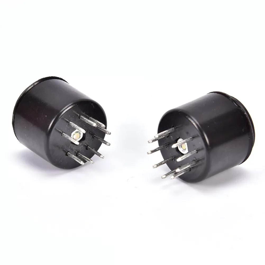 

Black Electrical Plugs Sockets 9 Pin 1500V Bakelite Vacuum Tube Socket Saver Base For 12AX7 12AU7 ECC82 ECC83 Amps