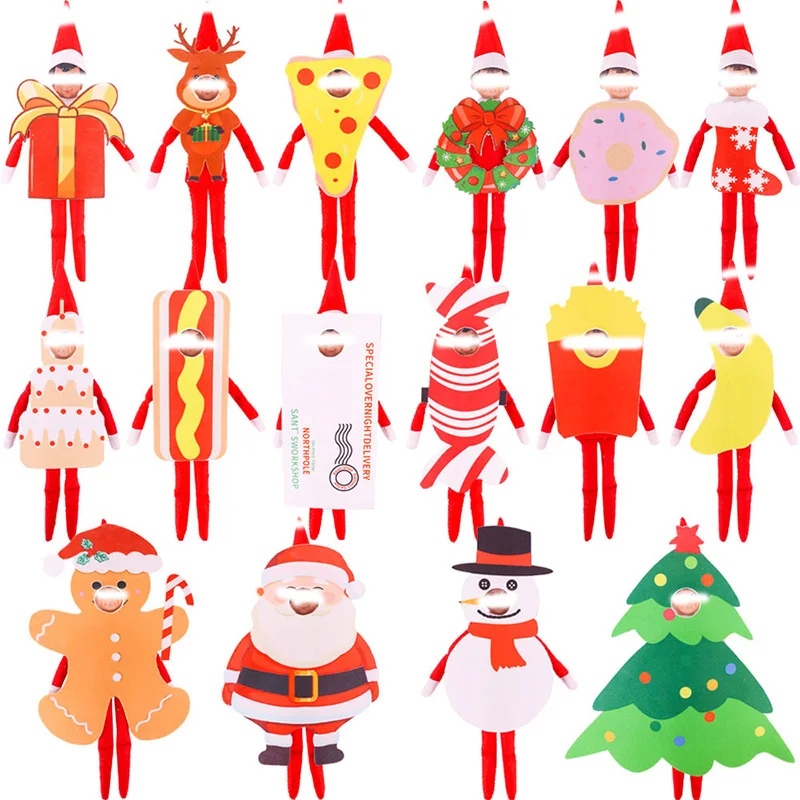 

NEW Christmas Big Elf Accessories Pajamas Sleeping Bag Eye Mask Coat Cloak Kawaii Snowman Christma Tree Kawaii Doll Clothes Toys