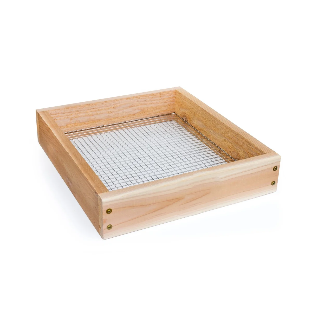 

Hand Held Cedar Garden Sifter for Compost, Dirt and Potting Soil Rough Sawn Sustainable Cedar