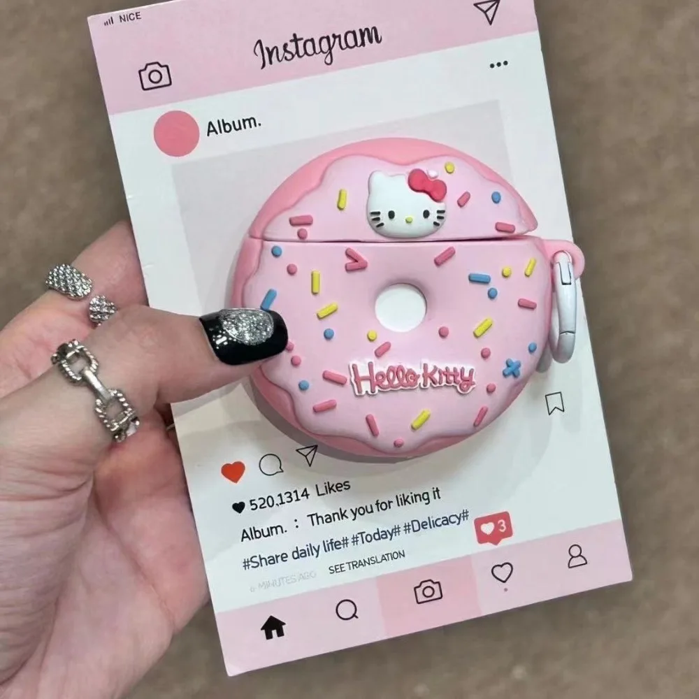 Новый чехол Kawaii Hello Kitty Airpods применяется к AirPods 1 2 3 Pro Pro2 силиконовый устойчивый
