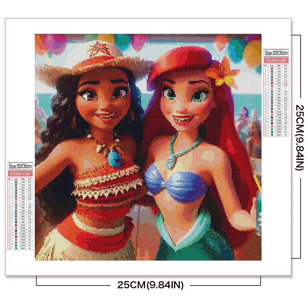 Набор 5D Алмазной Живописи Disney Сделайте Свой Собственный Ариэль С Мультяшным