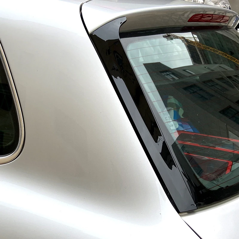 Глянцевая черная наклейка на заднее стекло боковой спойлер утиный сплиттер