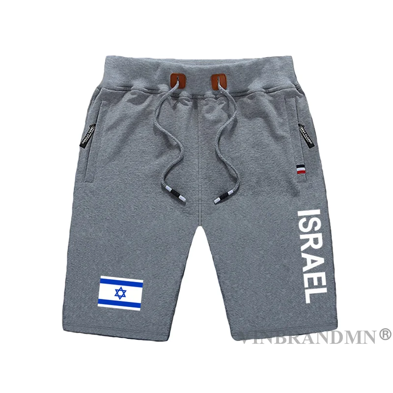 

Новые мужские спортивные шорты с флагом Израиля, тренировочные шорты на молнии с карманами, одежда для бодибилдинга 2023, еврейский ил