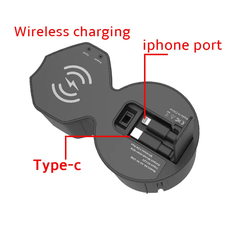

Автомобильное беспроводное зарядное устройство для Audi A6 C8/A7 S6 2019-2023 с многопортовым адаптером для быстрой зарядки мобильного телефона Type-C, автомобильные аксессуары