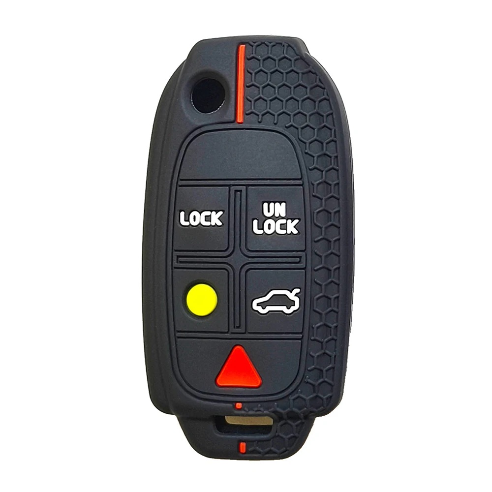 2025 новый силиконовый чехол для автомобильного ключа, защитный набор для Volvo S80 S60 V70 XC70 XC90 D05, складная откидная 5-кнопочная сумка для ключей