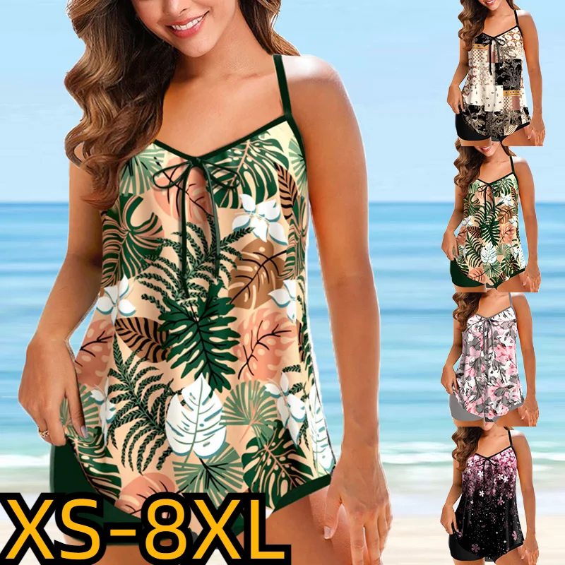 

2023 New Women New Design Printing Tankini Swimsuits High Waist Bikini Swimwear Bathing Suit Sexy Monokini Summer Beachwear