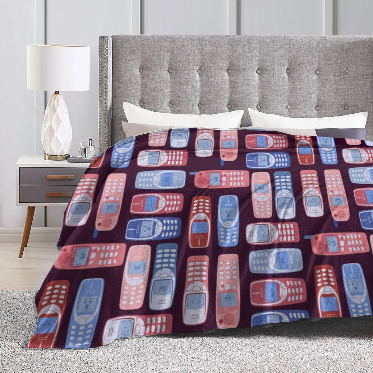 Винтажные реакции для мобильных телефонов. Ультрамягкое одеяло из микрофлиса.