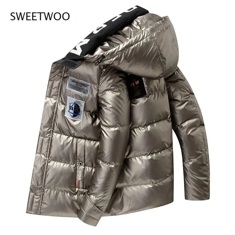 Winter Male jacket warm fashion Hip hop Streetwear men's winter parka letter printing coat quality men's down jackets brand