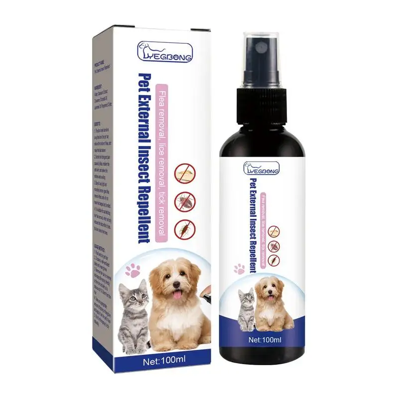 

100ml Natural Plant Tick ​​Home Pet Flea Spray Lice Treatments Quick And Handy Fleas Ticks Repels And Prevents For Home Pets