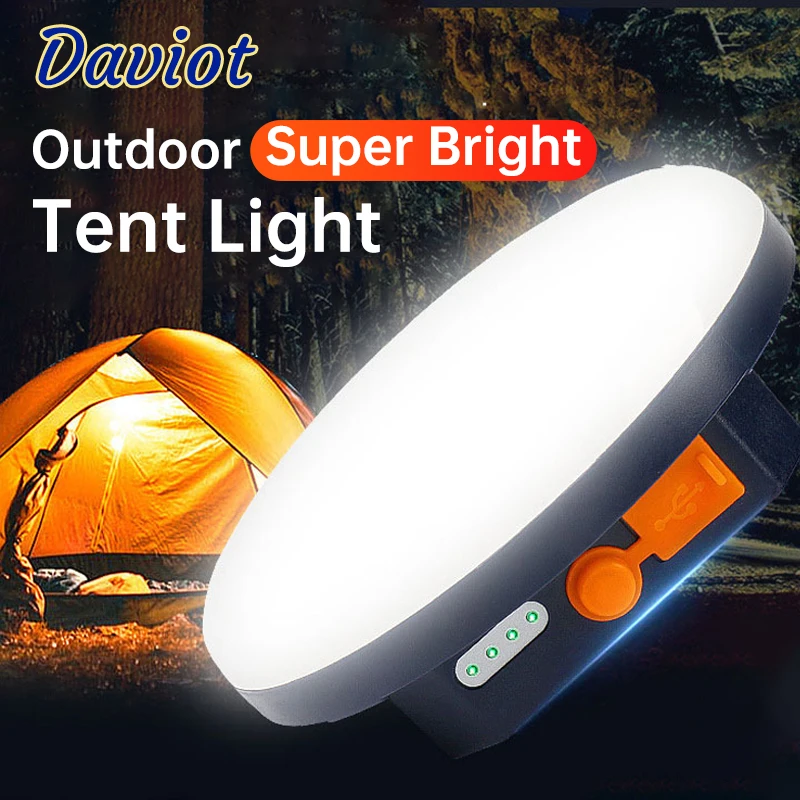7200mAh Rechargeable Lantern Portable Magnet Emergency Light Camping Equipment Hanging Tent Bulb Powerful Outdoor LED Work Lamp