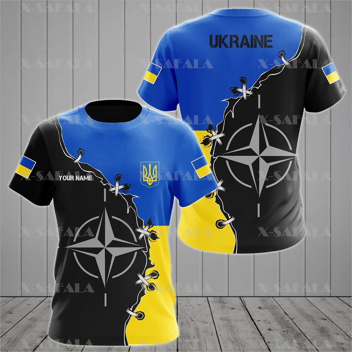 

Украинский гордый солдат-армия-Ветеран, флаг страны, 3D печать, высокое качество, летняя футболка с круглым вырезом для мужчин и женщин, повсе...