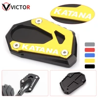 motorcycle accessories for suzuki katana gsxs gsx s 1000s 2019 2020 2021 2022 side stand enlarger plate kickstand enlarge foot
