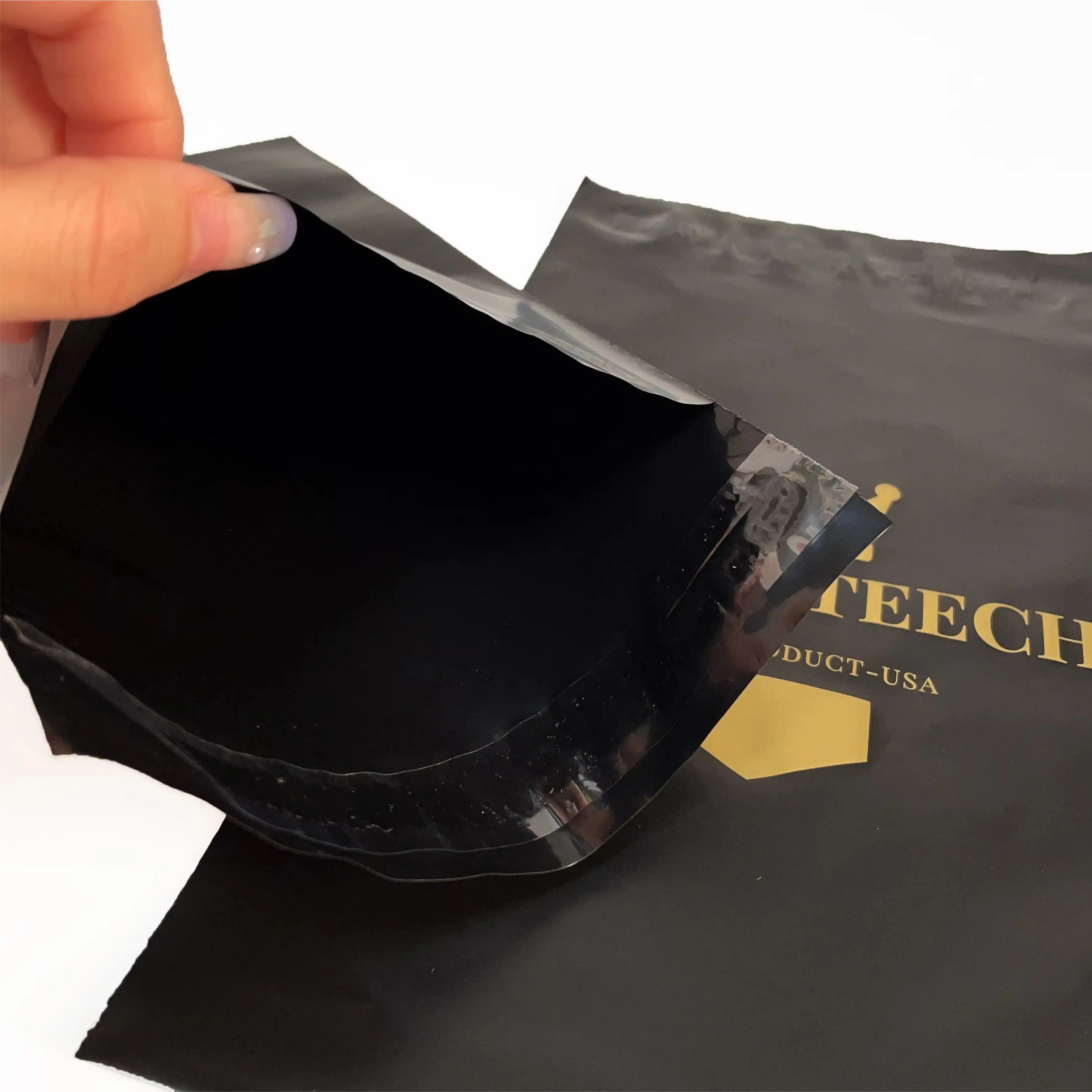 переработанные биоразлагаемые индивидуальные печатные логотипы черные