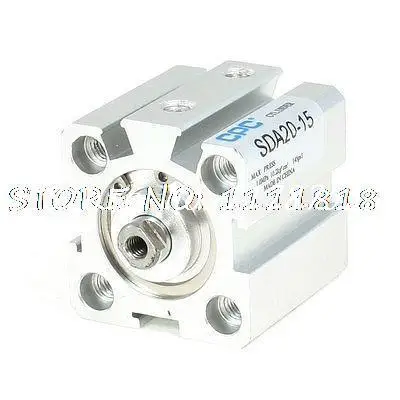 

20mm Bore 15mm Stroke Single Rod Aluminum Alloy Air Cylinder SDA20-15