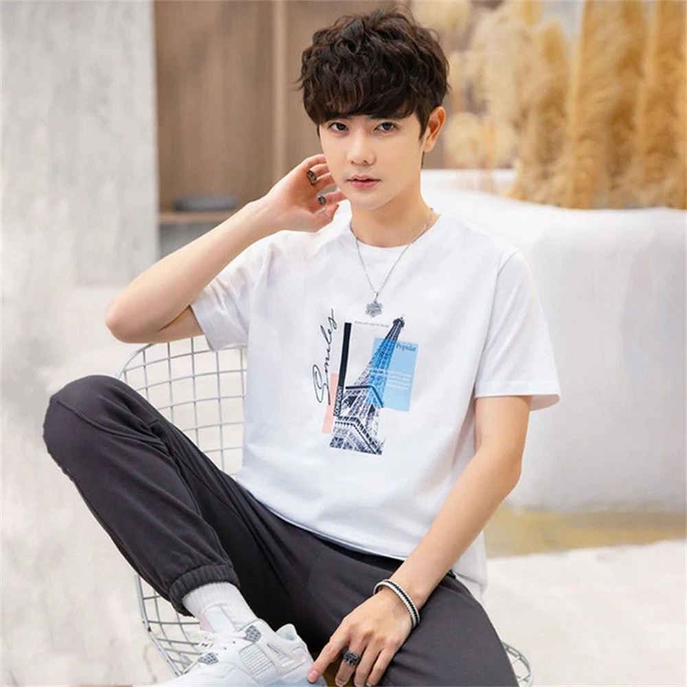 

Уличная Модная брендовая Хлопковая мужская и женская футболка с короткими рукавами, свободный и универсальный роскошный Повседневный Топ, новинка 2023