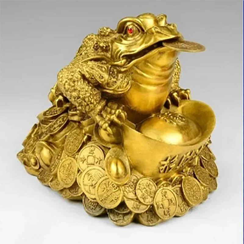Фэн-шуй юанбао богатство деньги три фута золотистый цвет