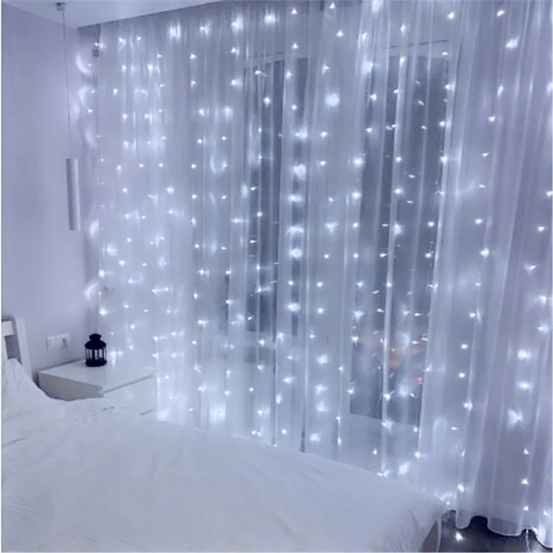 

6*2.5M LED Curtain Fairy Light LED String Lights Garland Decoration Lights Party Garden Home House Birthday Wedding Decor