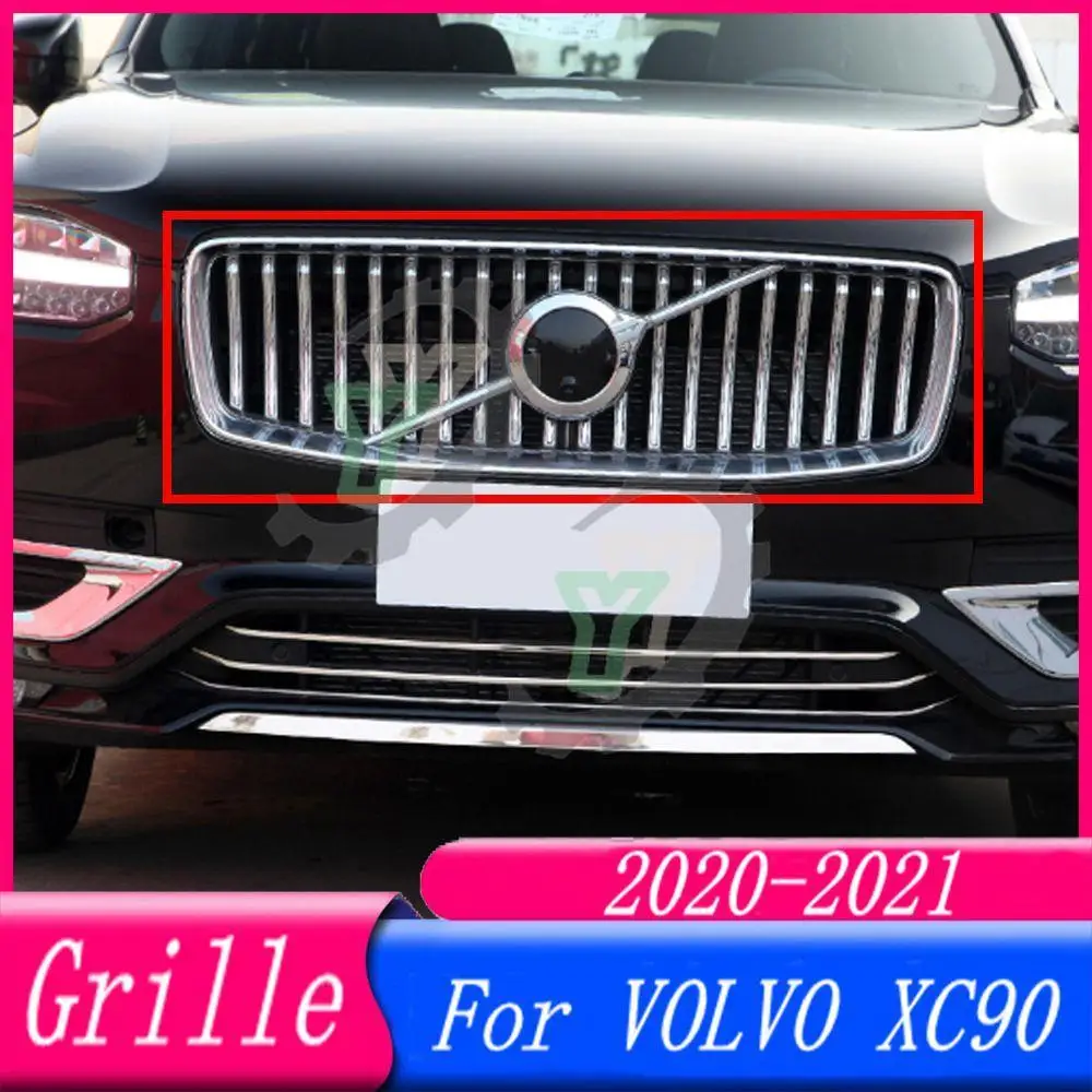 

31698385 For VOLVO XC90 2020 2021 Car Accessory Chrome Front Bumper Grille Centre Panel Styling Upper Grill 20 21