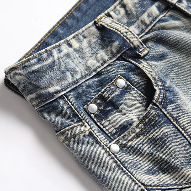 2024 Новые мужские рваные джинсы повседневные прямые брюки в стиле хип-хоп Hombre