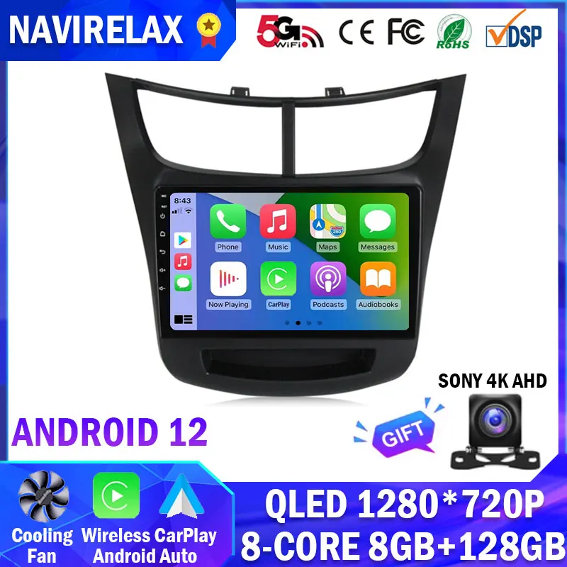 

DSP 2 din Android 12 WIFI 4G LET автомобильное радио мультимедийный видеоплеер для Chevrolet Sail Aveo 2015 2016 2017 2018 Carplay QLED