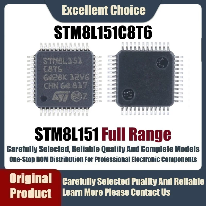

Оригинальный подлинный SMD микроконтроллер 5-10 шт./лот STM8L151C8T6 8L151C8T6 STM8L151 C8T6