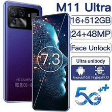2022 Smartphone 5G M11 Ultra 7.3inch  Android Smartphone 16GB+512GB 6800mAh Mobile phones 24+48MP Celular Entsperren Handys