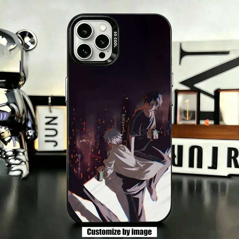 Фото Чехол для телефона Link C-Click Shi Guang Dai Li Ren Anime для iPhone 17, 16, 15, 14, 13, 12 Plus, Pro Max, XS, серый, серебристый, чехол-накладка №4