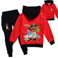 children moana costume kids spring autumn clothes baby boys zipper hoody jacketsweatpants 2pcs set toddler girls casual outfits