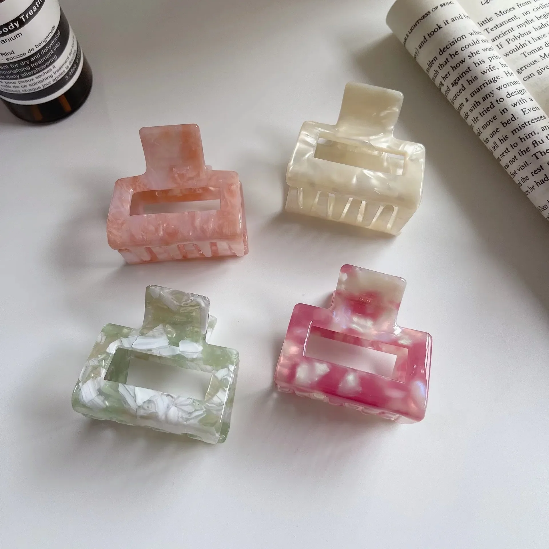 Корейский стиль девичий темперамент зажим для волос ацетатные когти