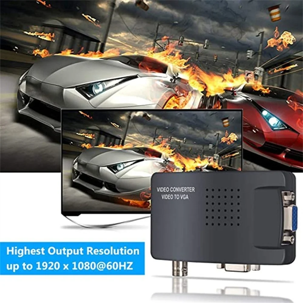 Композитный преобразователь видеосигнала в VGA PzzPss 1080P BNC цифровой выходной